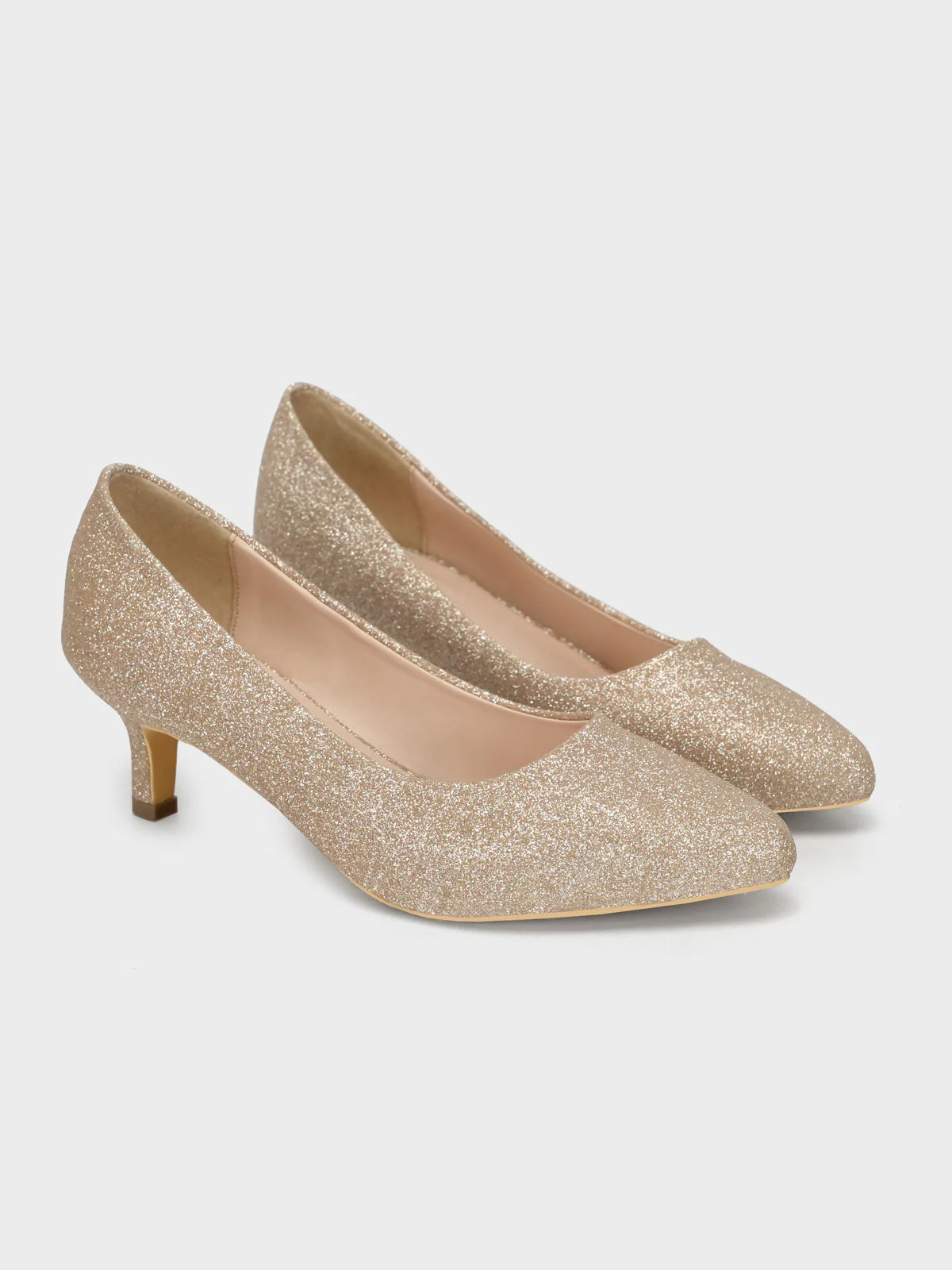 Women "DAWES" Glitter Pointed Toe Courts - Image 2
