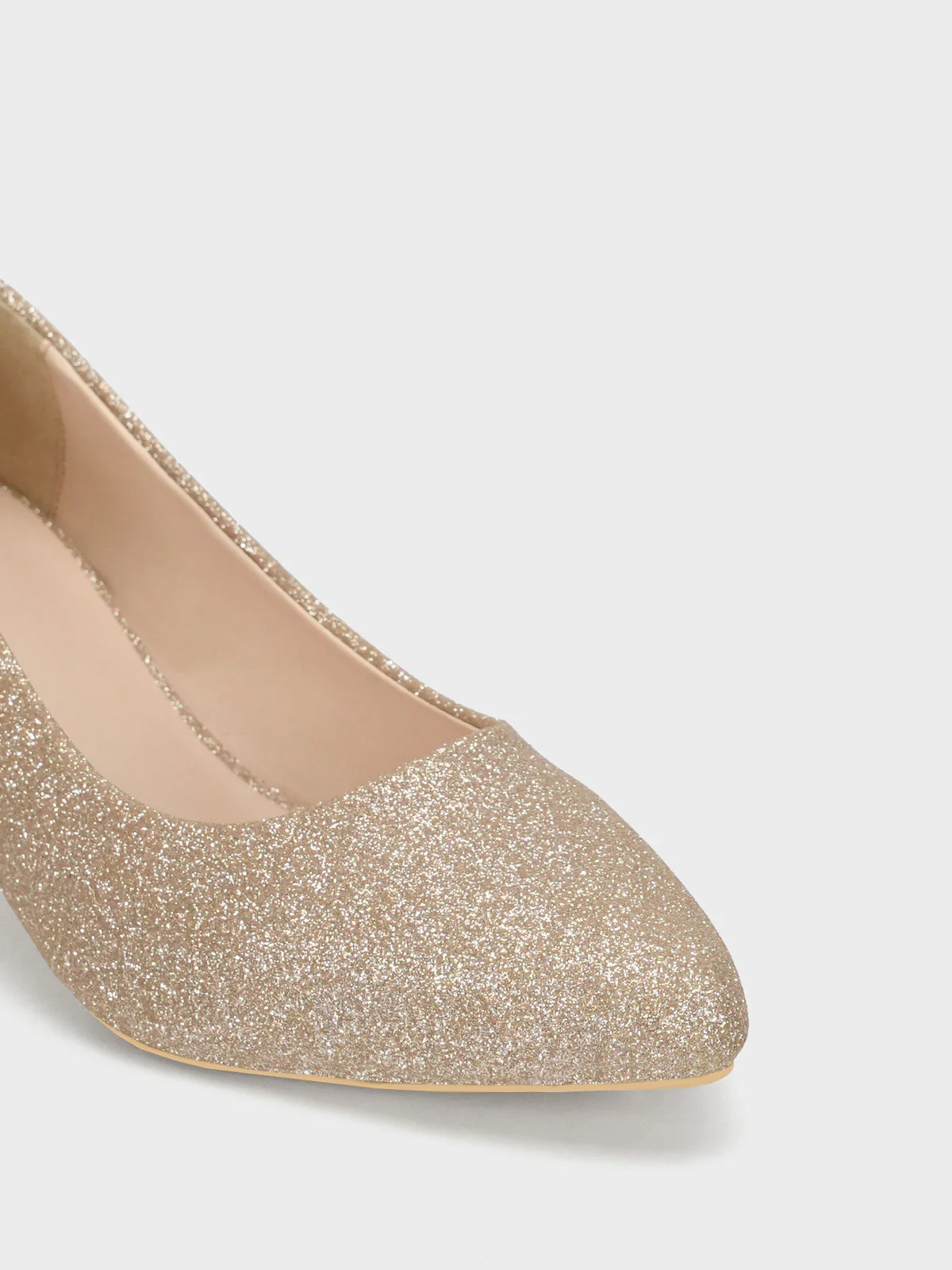 Women "DAWES" Glitter Pointed Toe Courts - Image 4