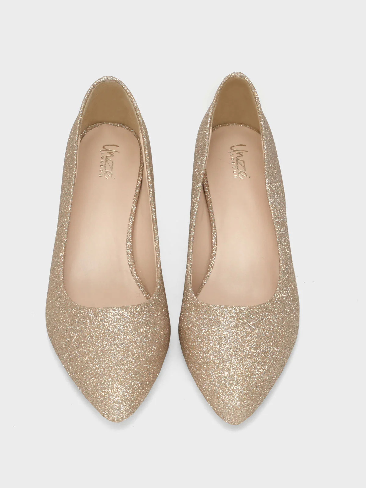 Women "DAWES" Glitter Pointed Toe Courts - Image 5