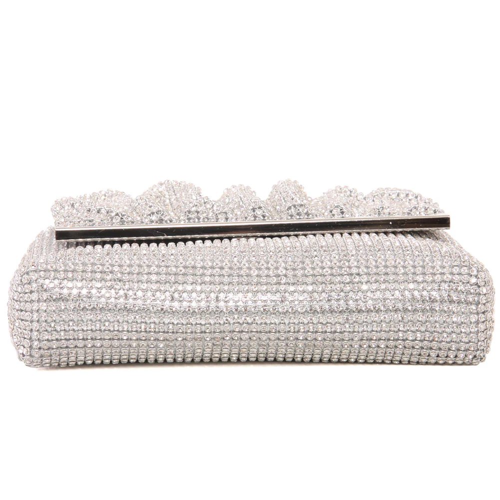 Women ‘Dazzle’ Diamante Embellished Evening Clutch Bag - Image 2