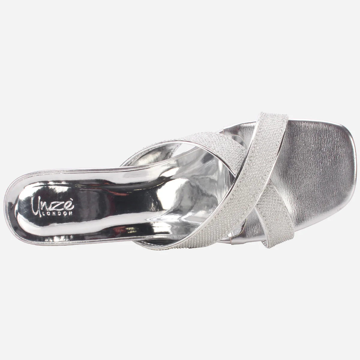 Women "DESERAE" Shimmer Block Heel Sandals - Image 4