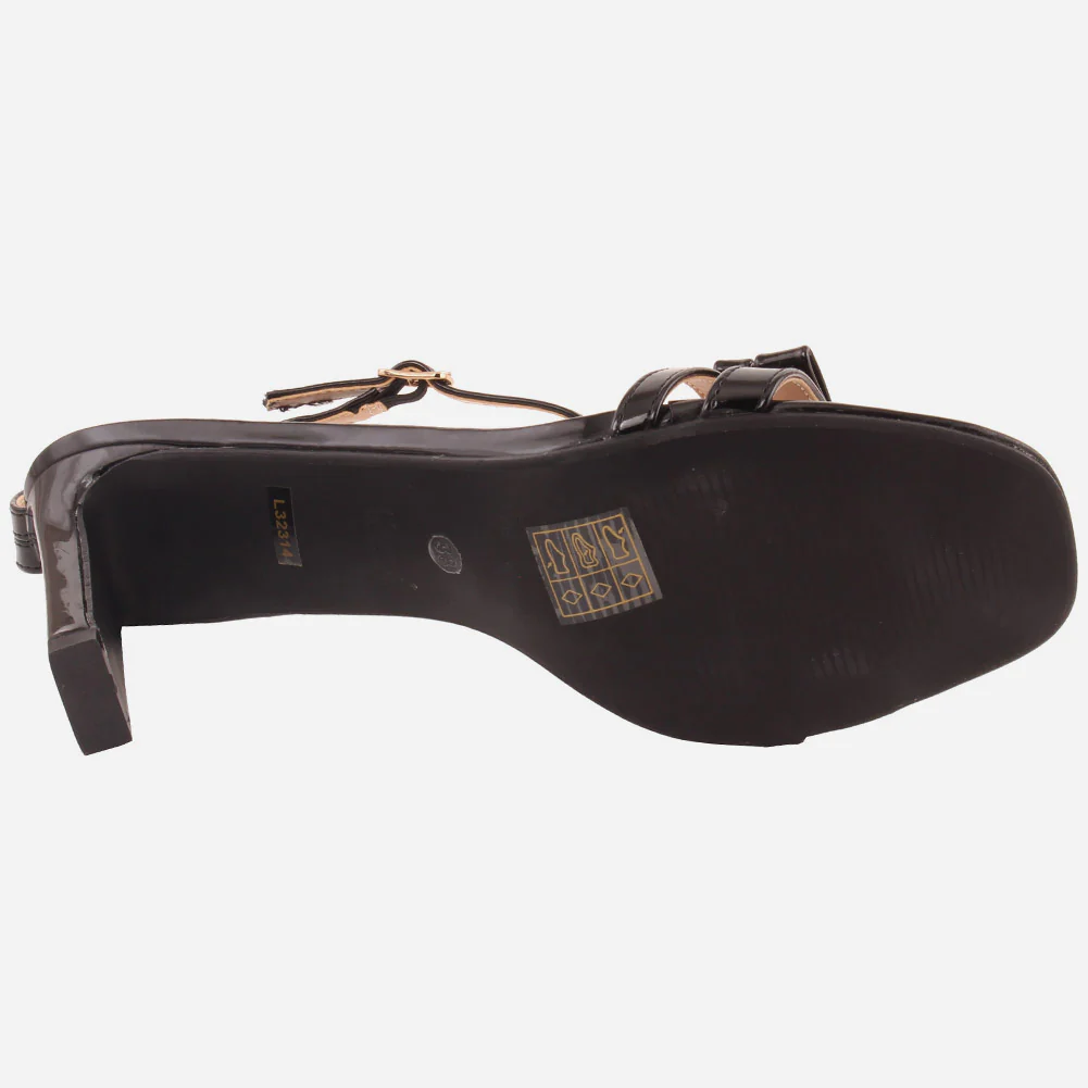 Women "ELLE" Soft Patent Block Heel Sandals - Image 5