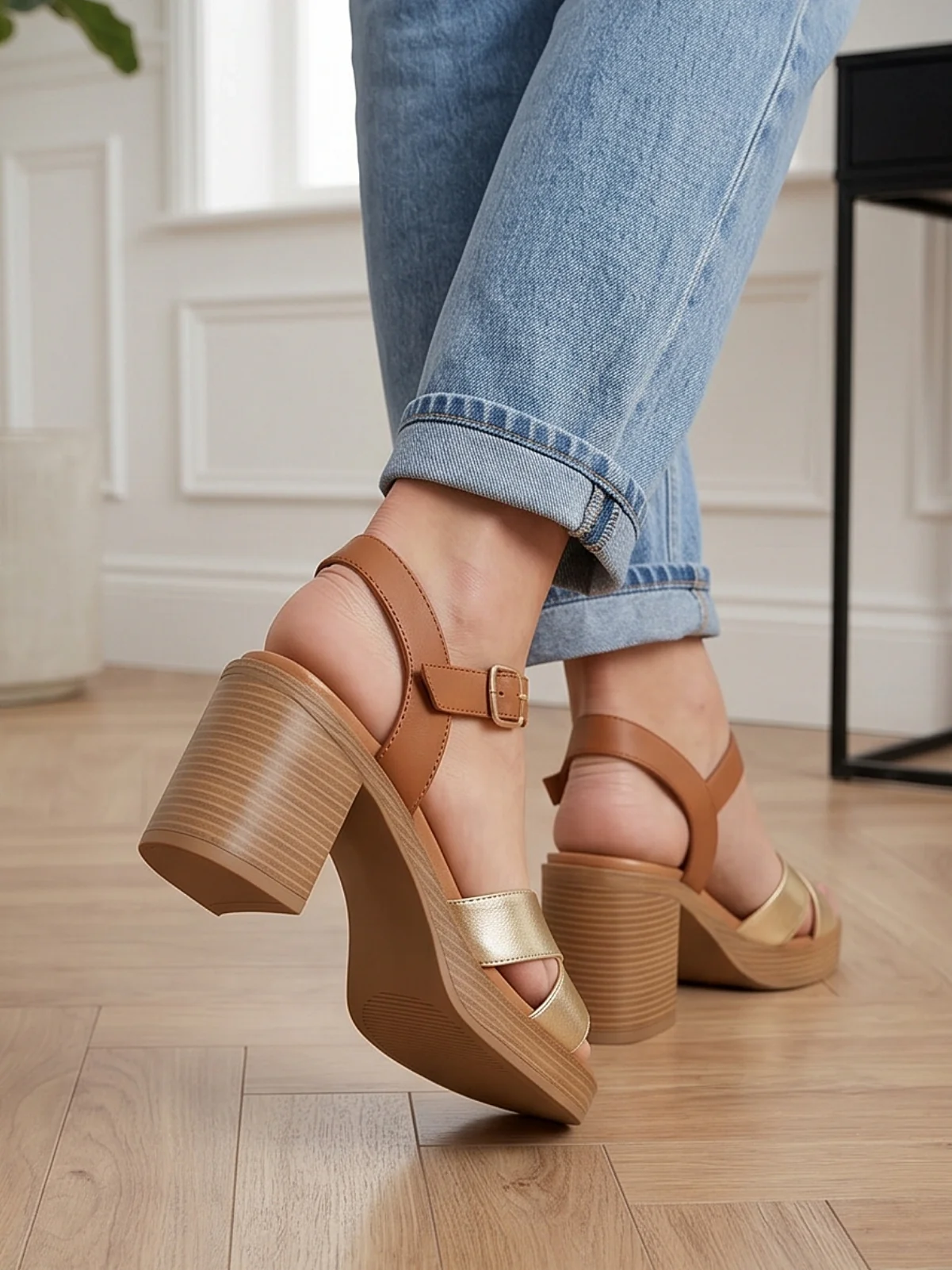 Women "ELYANA" Stylish Block Heel Sandals - Image 3