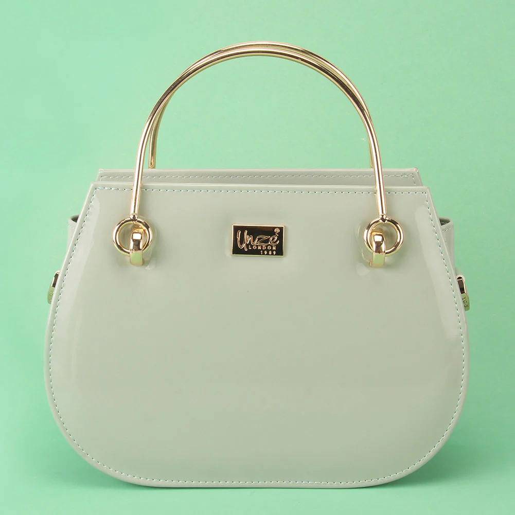 Women "EMENE" Top Metal Handle Shoulder Bag - Image 4