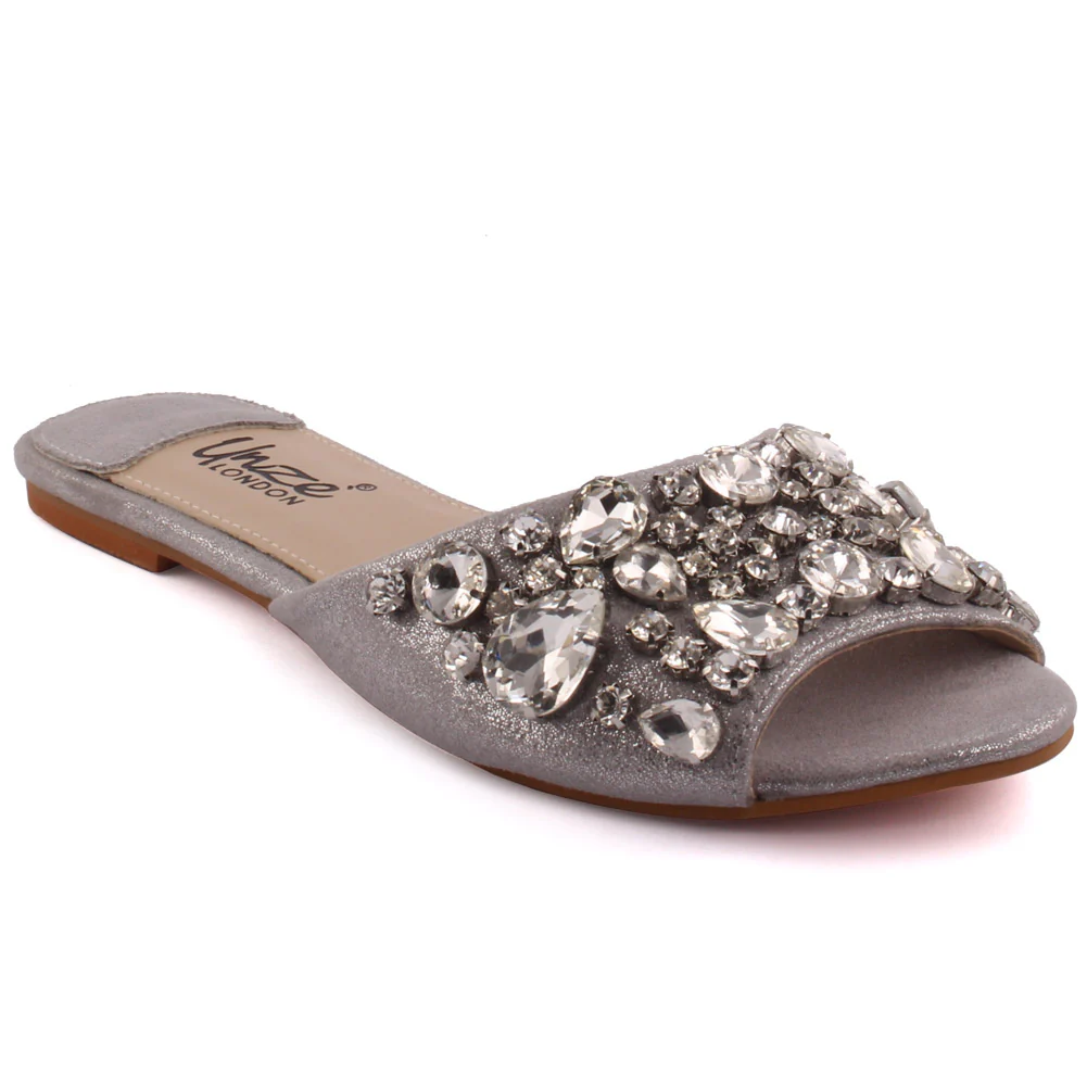 Women ‘Emilio’ Crystal Decorated Slippers