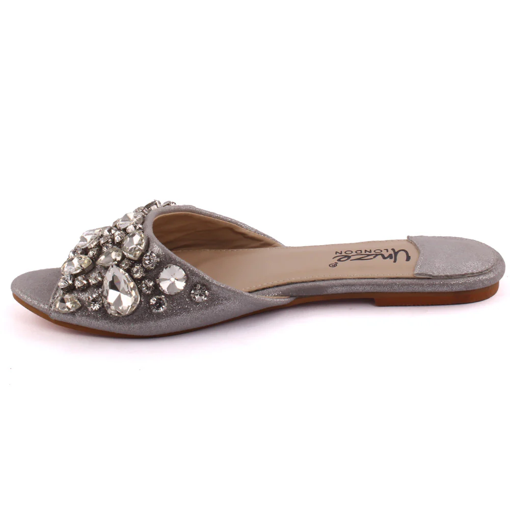 Women ‘Emilio’ Crystal Decorated Slippers - Image 3