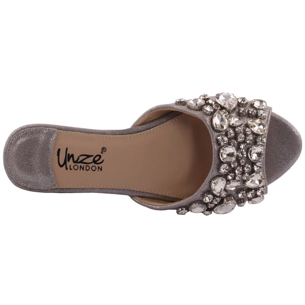 Women ‘Emilio’ Crystal Decorated Slippers - Image 4