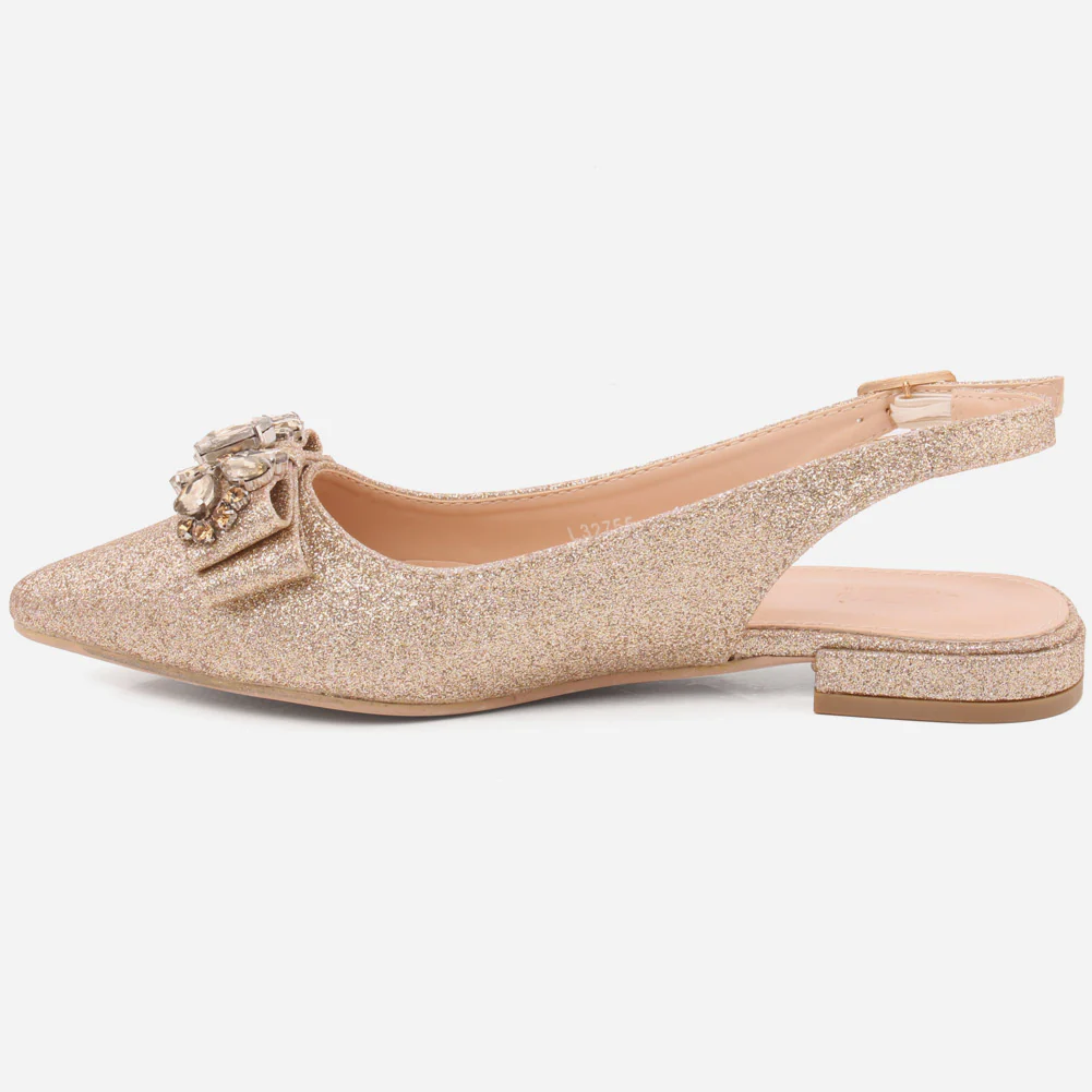 Women "ERIN" Glittering Low Heel Sandals - Image 3