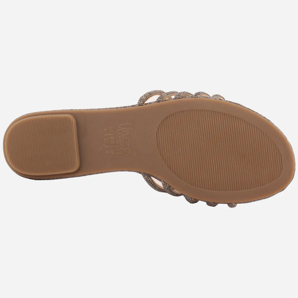 Women "Ethel" Stone Strap Slip On Slippers - Image 5