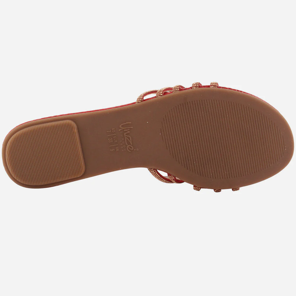 Women "Ethel" Stone Strap Slip On Slippers - Image 6
