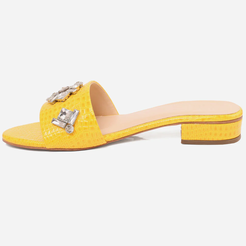 Women "EVELYN" Block Heel Slippers - Image 3