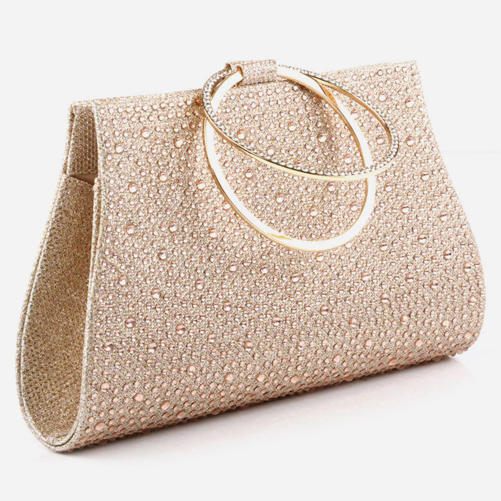 Women Evening Clutch Bag Wedding Handbag Prom Purse Sparkly Handle Carry Party Bags Diamante Birthday Gifts for Her