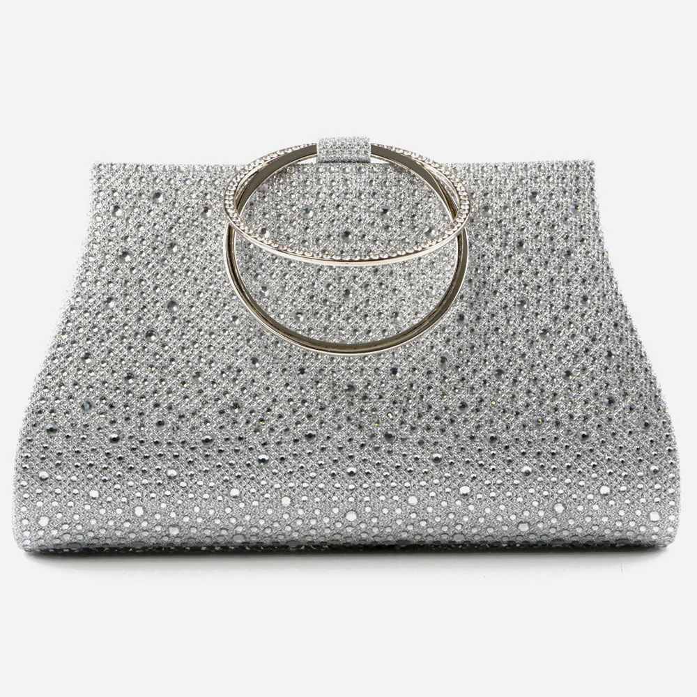 Women Evening Clutch Bag Wedding Handbag Prom Purse Sparkly Handle Carry Party Bags Diamante Birthday Gifts for Her - Image 3