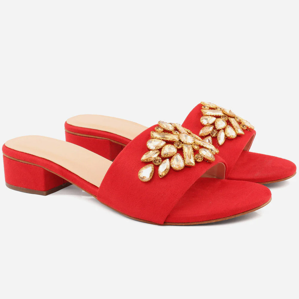 Women "GIA" Low Block Heel Slippers - Image 2