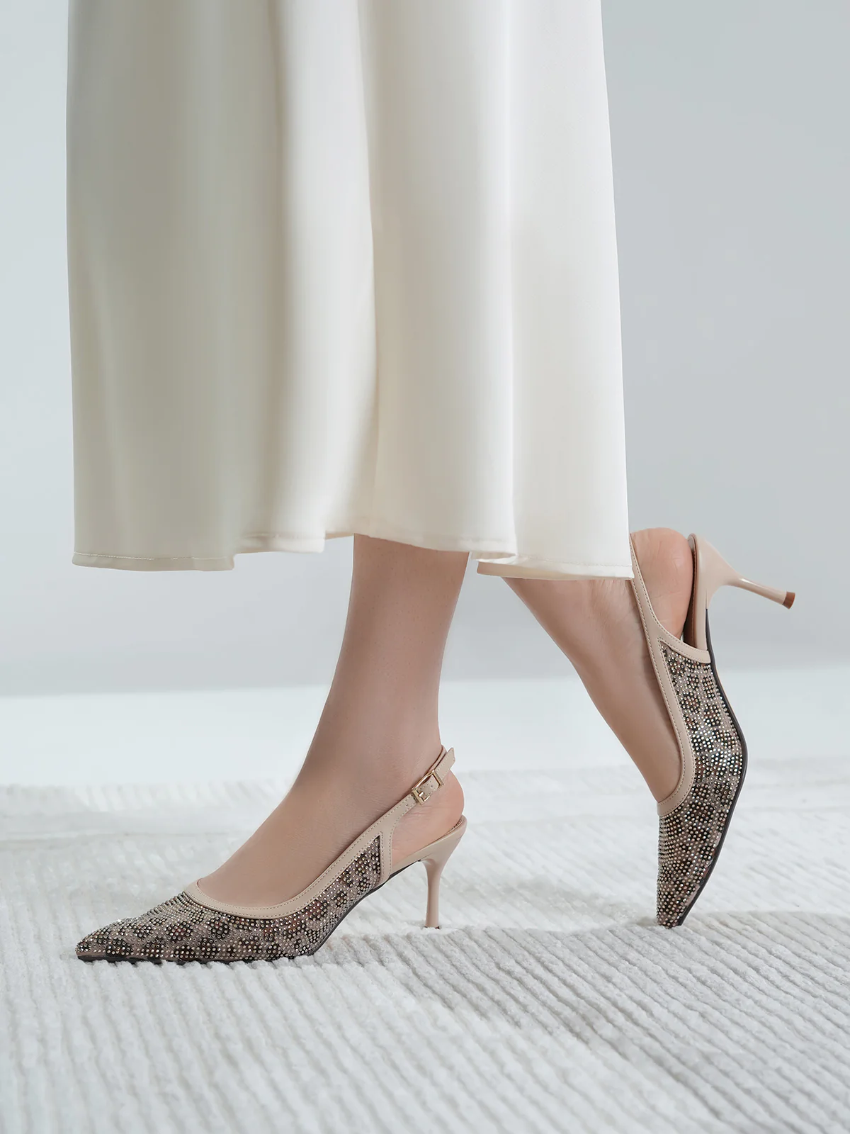 Women "GRACIE" Glamorous Touch Net Sandals