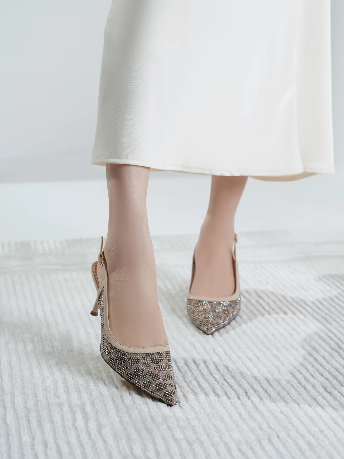 Women "GRACIE" Glamorous Touch Net Sandals - Image 3