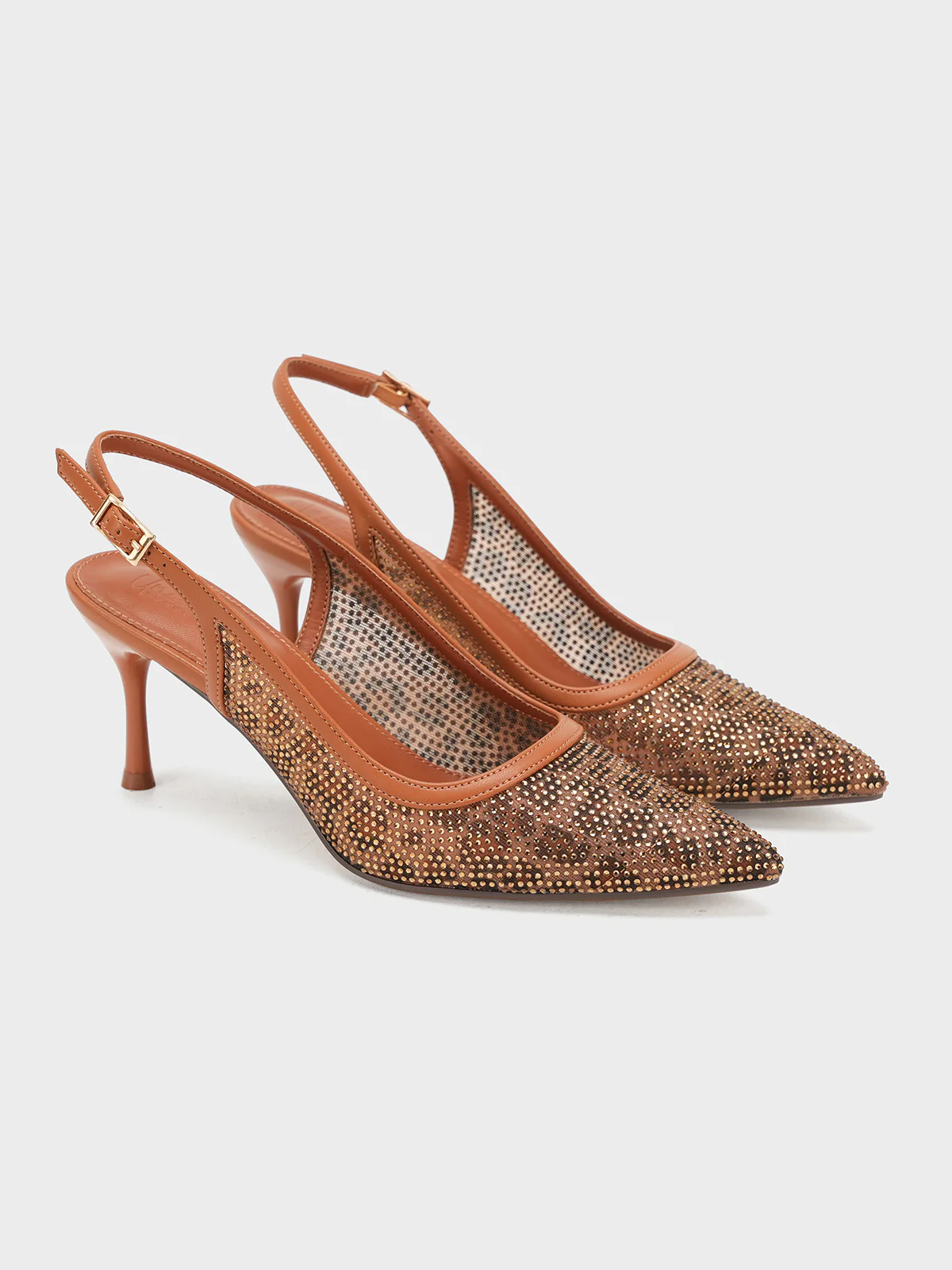 Women "GRACIE" Glamorous Touch Net Sandals - Image 4