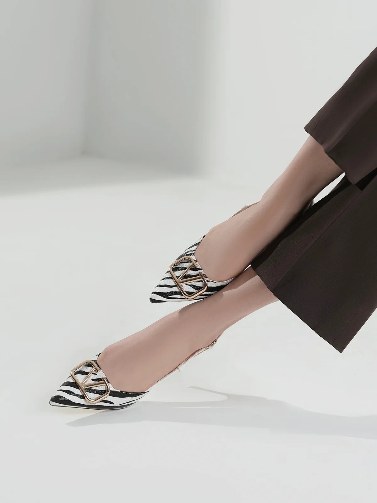 Women "HILLARY" Pointed Toe Buckle Sandals - Image 12