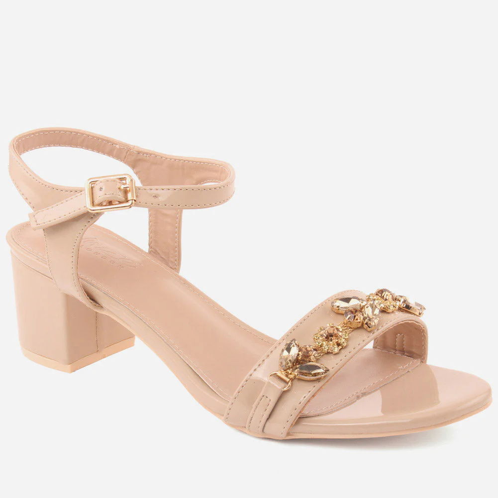 Women "IBEN" Block Heel Ankle Strap Sandals