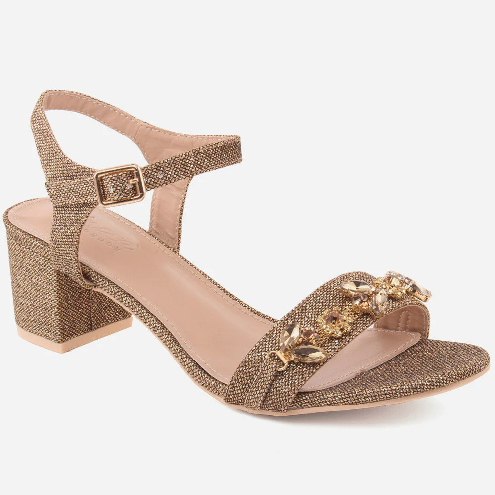 Women "IBEN" Block Heel Ankle Strap Sandals