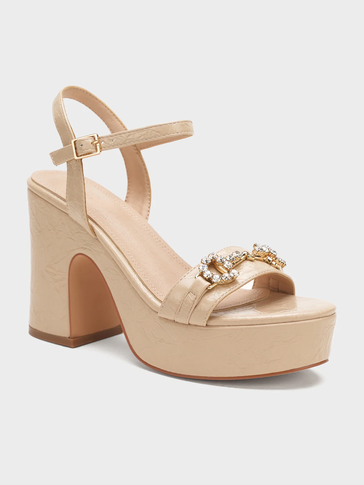 Women "ILANY" Chunky Heel Buckle Sandals - Image 2