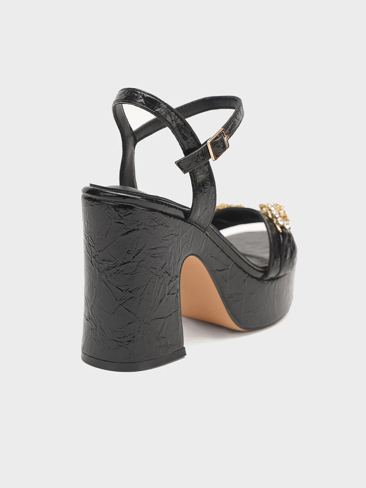 Women "ILANY" Chunky Heel Buckle Sandals - Image 4