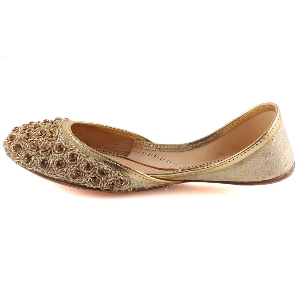 Women “JAANE” Indian Sequins Tila Flat Khusa - Image 3
