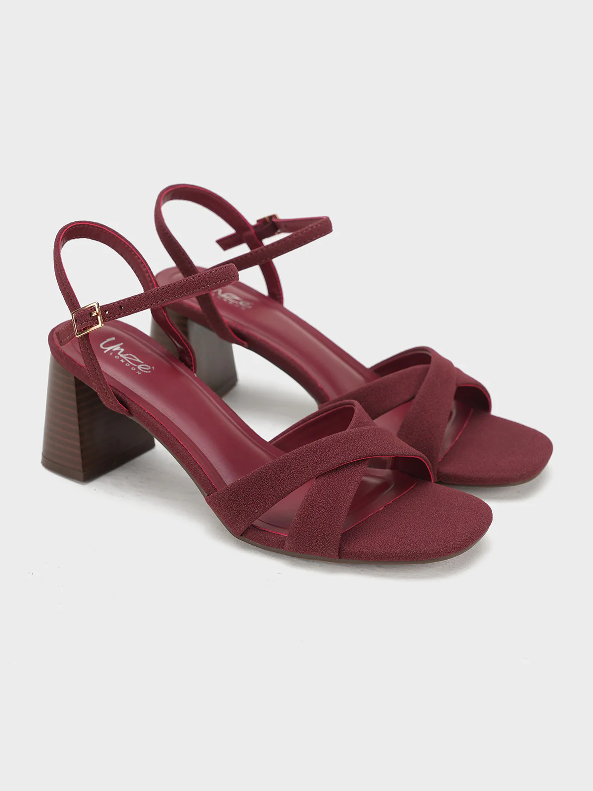 Women "JEFFREY" Block Heel Buckle Sandals - Image 4