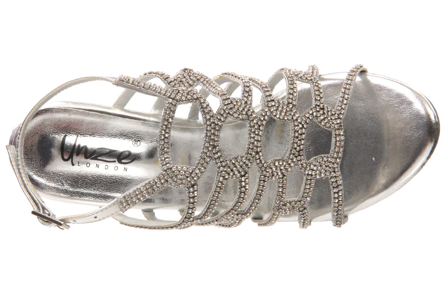 Women Jeweled Cage Upper 'Mae' Sandal - Image 4