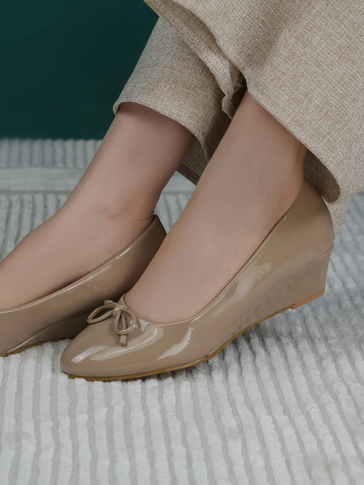 Women "KANELO" Comfortable Wedge Courts - Image 3
