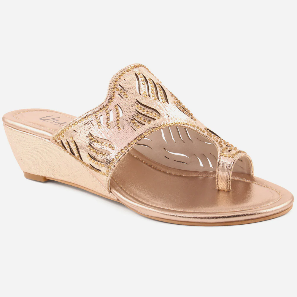 Women "KATE" Glossy Slip On Sandals