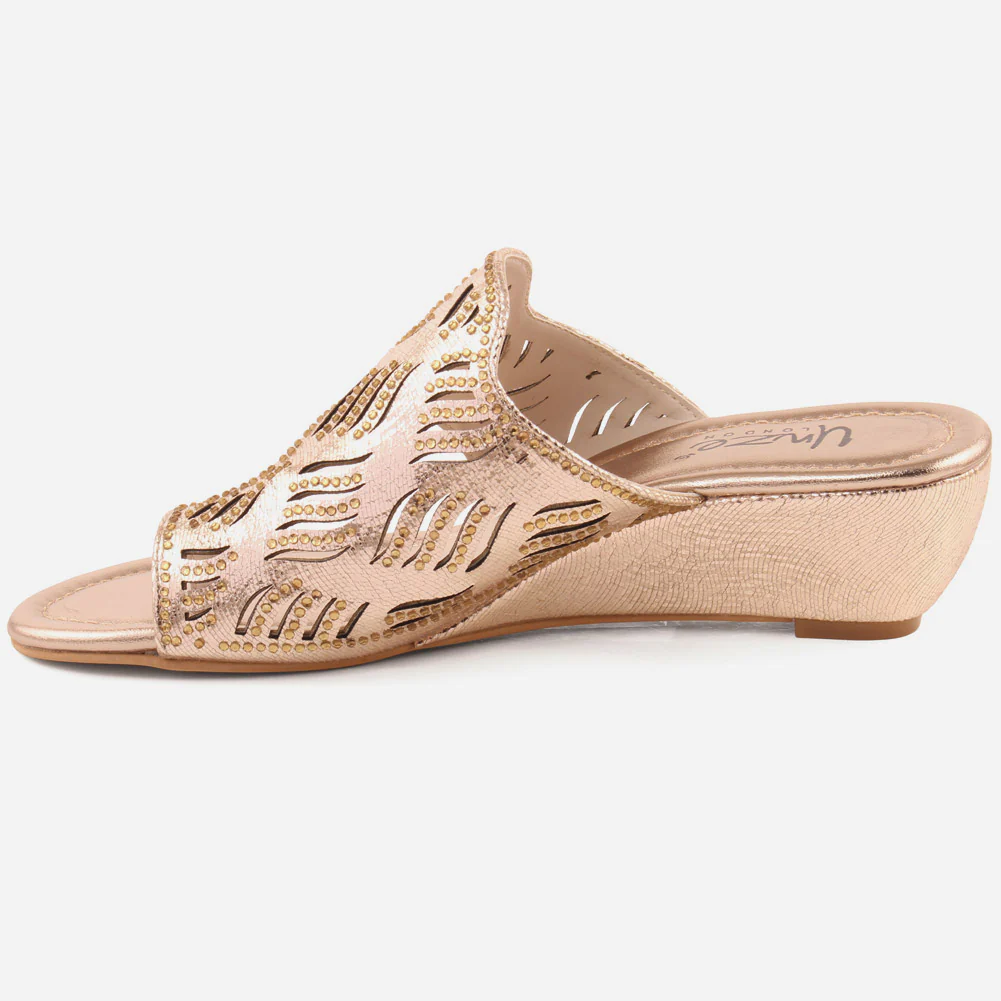 Women "KATE" Glossy Slip On Sandals - Image 3