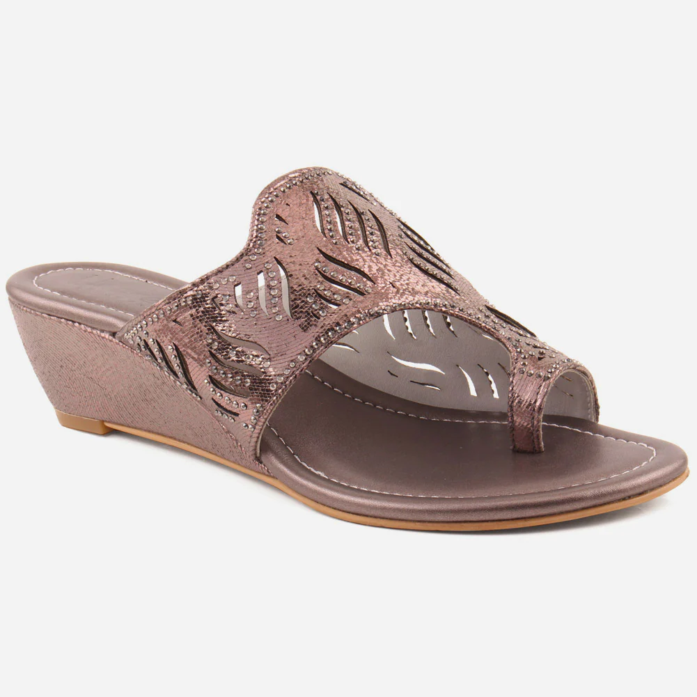 Women "KATE" Glossy Slip On Sandals