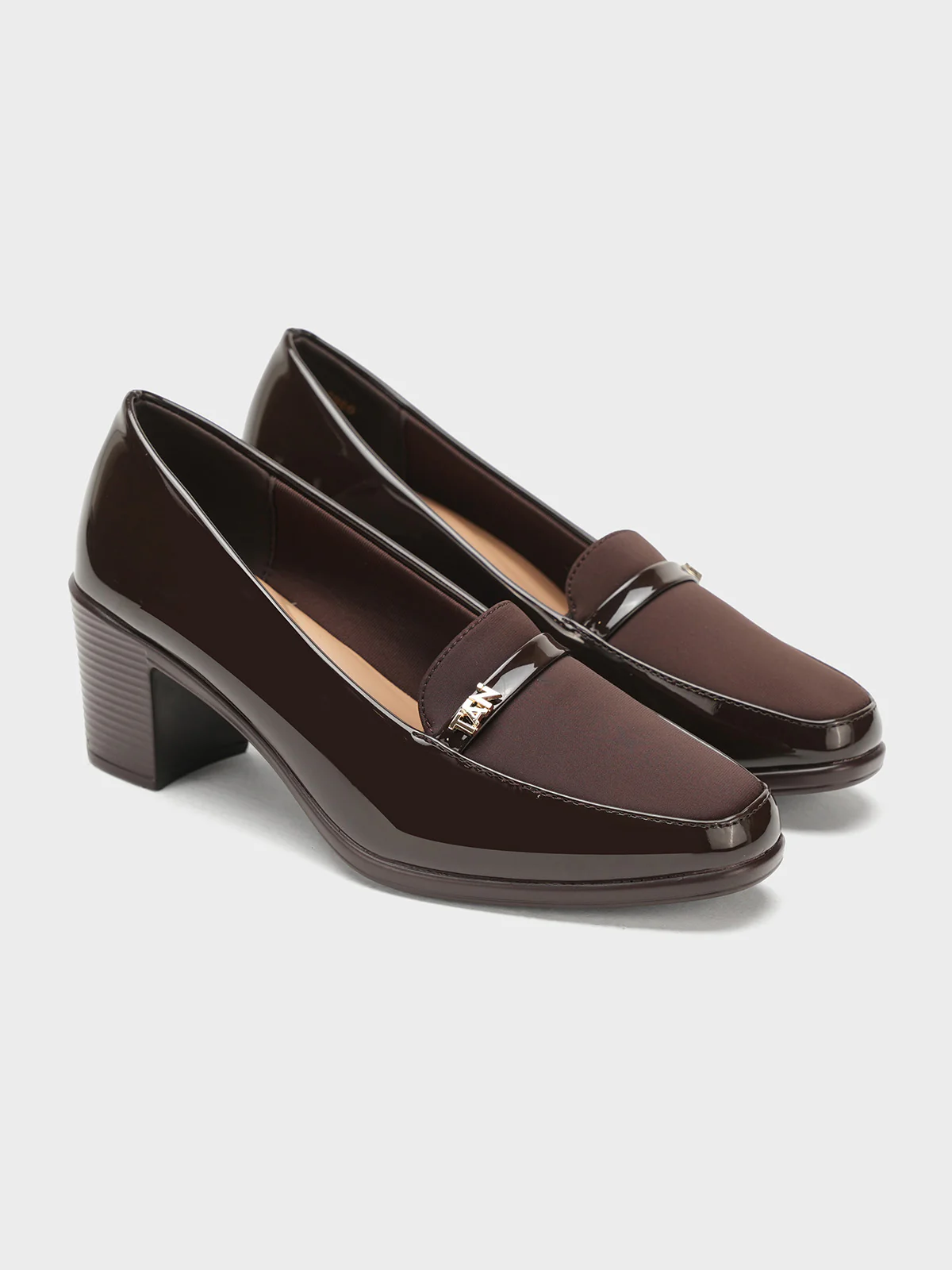 Women "KAYCE" Stylish Block Heel Courts - Image 2
