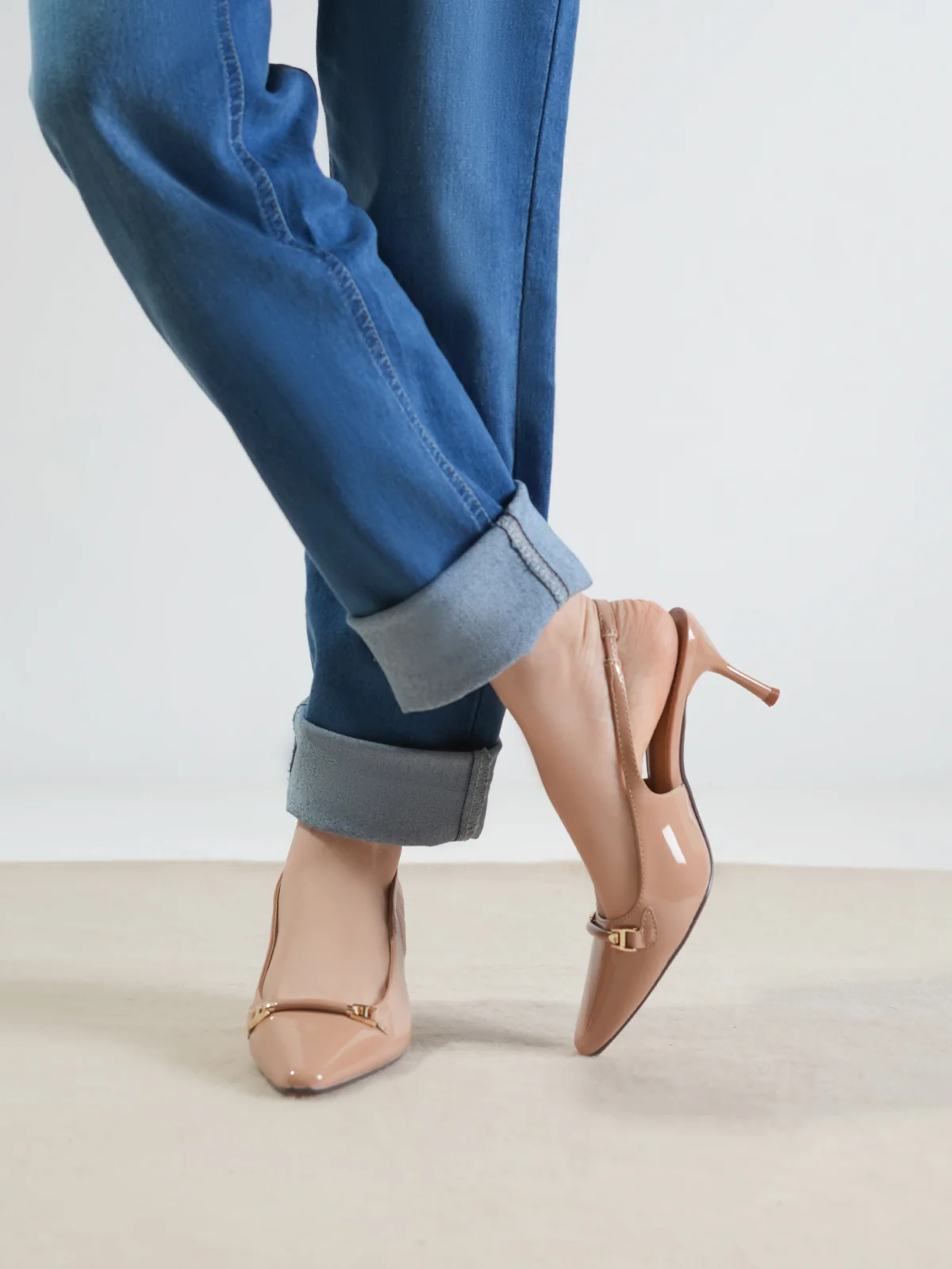 Women "KENELM" Glossy Pointed Toe Sandals - Image 6