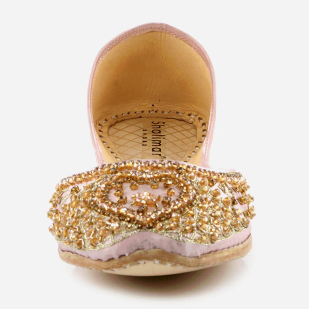 Women Ladies Ethnic Decorated Mojaris Traditional Indian Wedding Bridal Slip Ons Evening Party Handmade Leather Khussa Pumps Shoes - Image 4