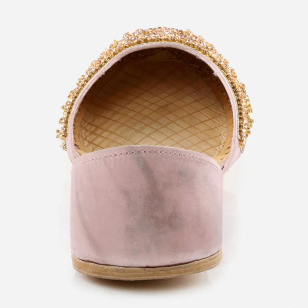 Women Ladies Ethnic Decorated Mojaris Traditional Indian Wedding Bridal Slip Ons Evening Party Handmade Leather Khussa Pumps Shoes - Image 5