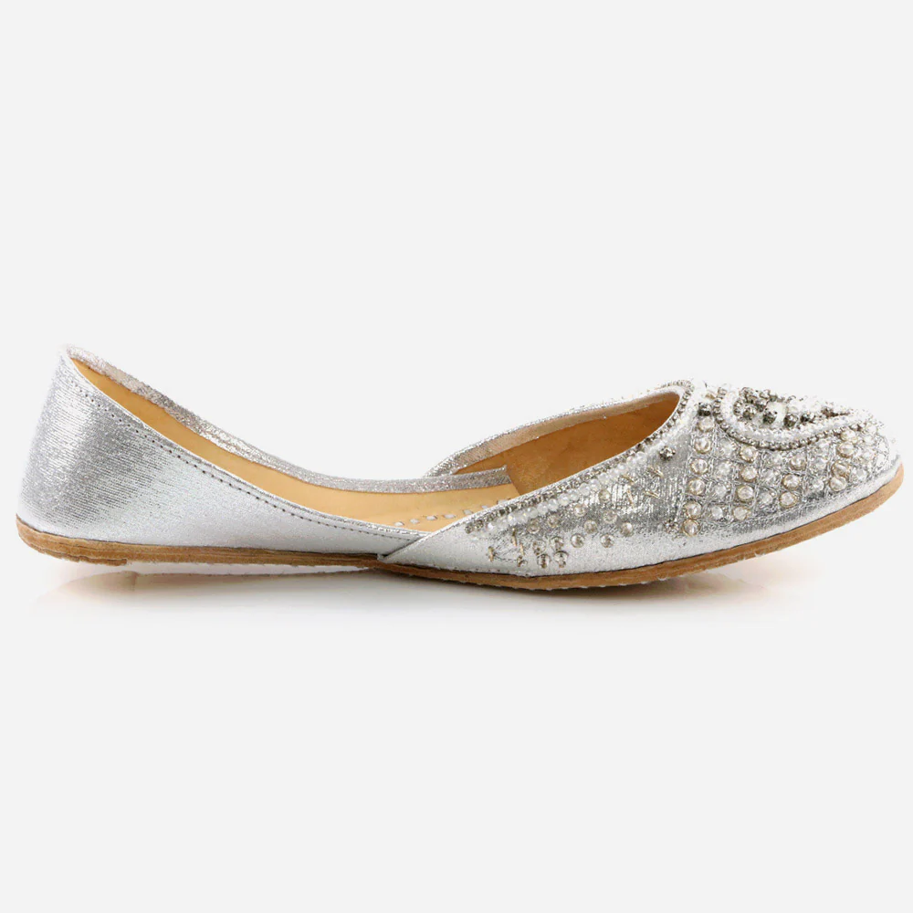Women Ladies Ethnic Decorated Mojaris Traditional Indian Wedding Bridal Slip Ons Evening Party Handmade Leather Khussa Pumps Shoes - Image 2