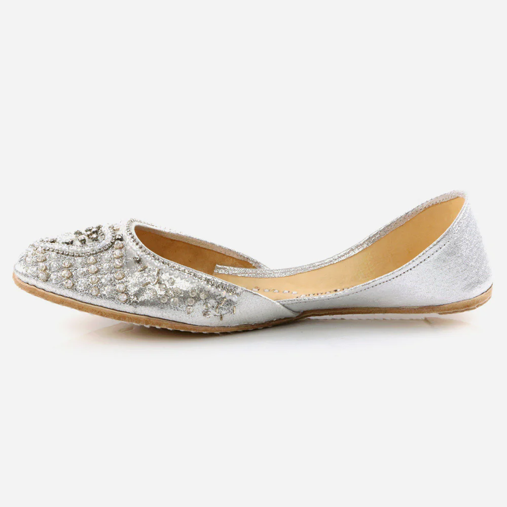 Women Ladies Ethnic Decorated Mojaris Traditional Indian Wedding Bridal Slip Ons Evening Party Handmade Leather Khussa Pumps Shoes - Image 3