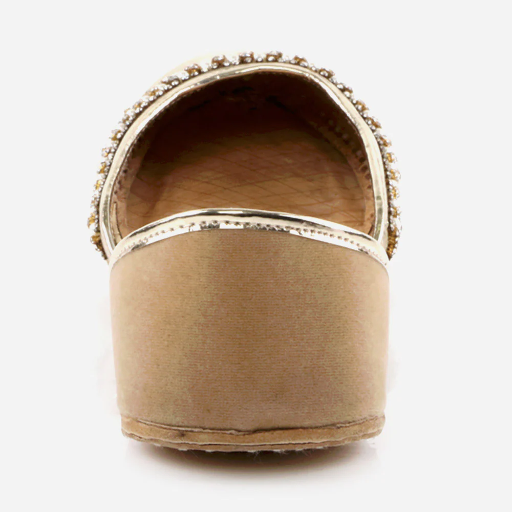 Women Ladies Fashion Mojaris Traditional Indian Wedding Bridal Slip Ons Evening Party Handmade Leather Khussa Pumps Shoes - Image 5