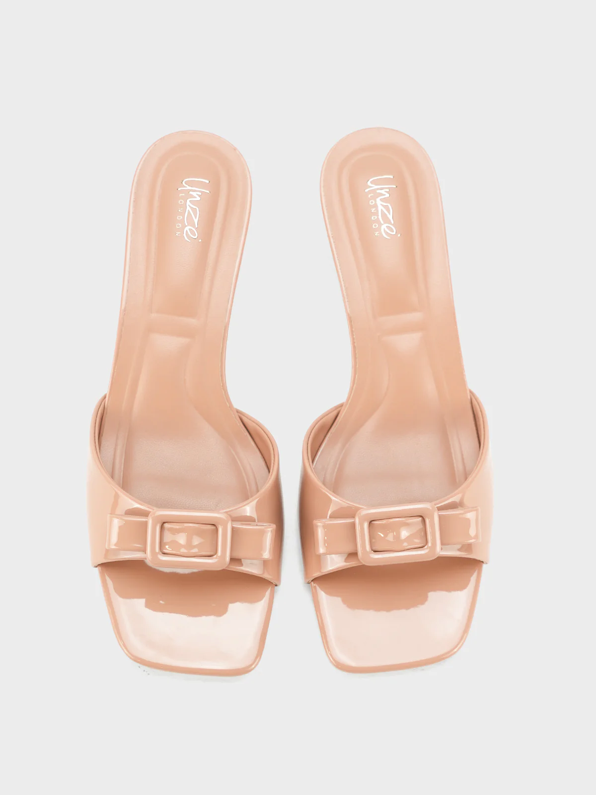 Women "LAMAR" Buckle Sleek Heel Sandals - Image 9