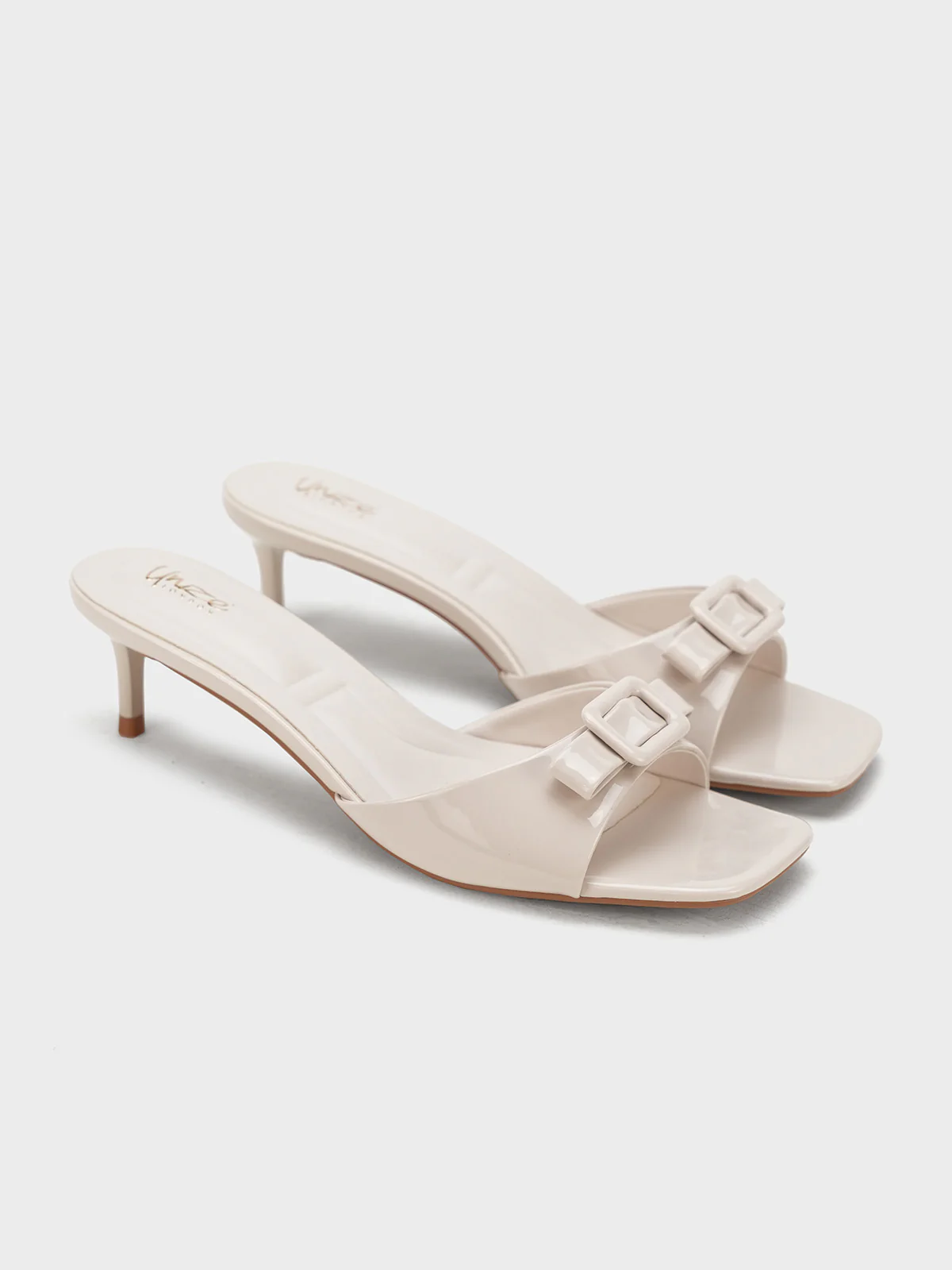 Women "LAMAR" Buckle Sleek Heel Sandals - Image 4