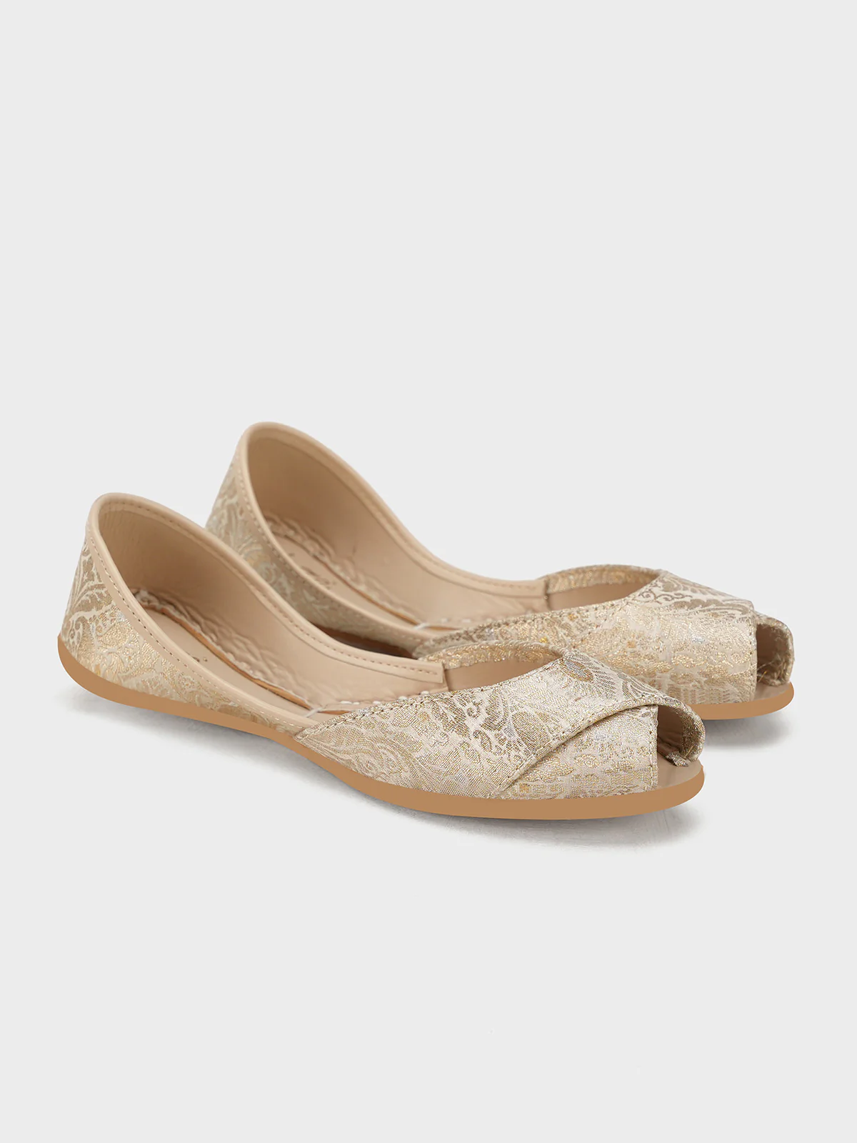 Women "LEHRANI" Open Toe Jamawar Khussa - Image 3
