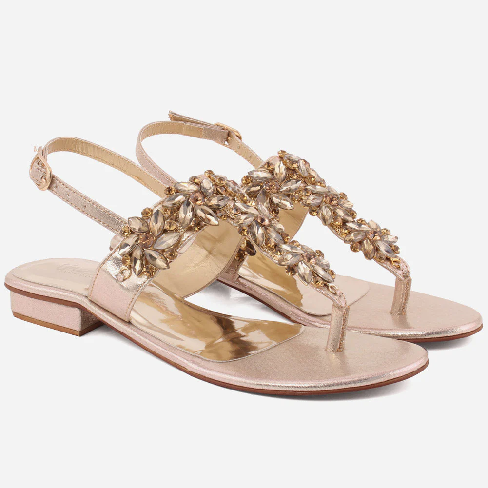 Women" LUNAR" Crystal Diamantes Ankle Strap Sandals - Image 2