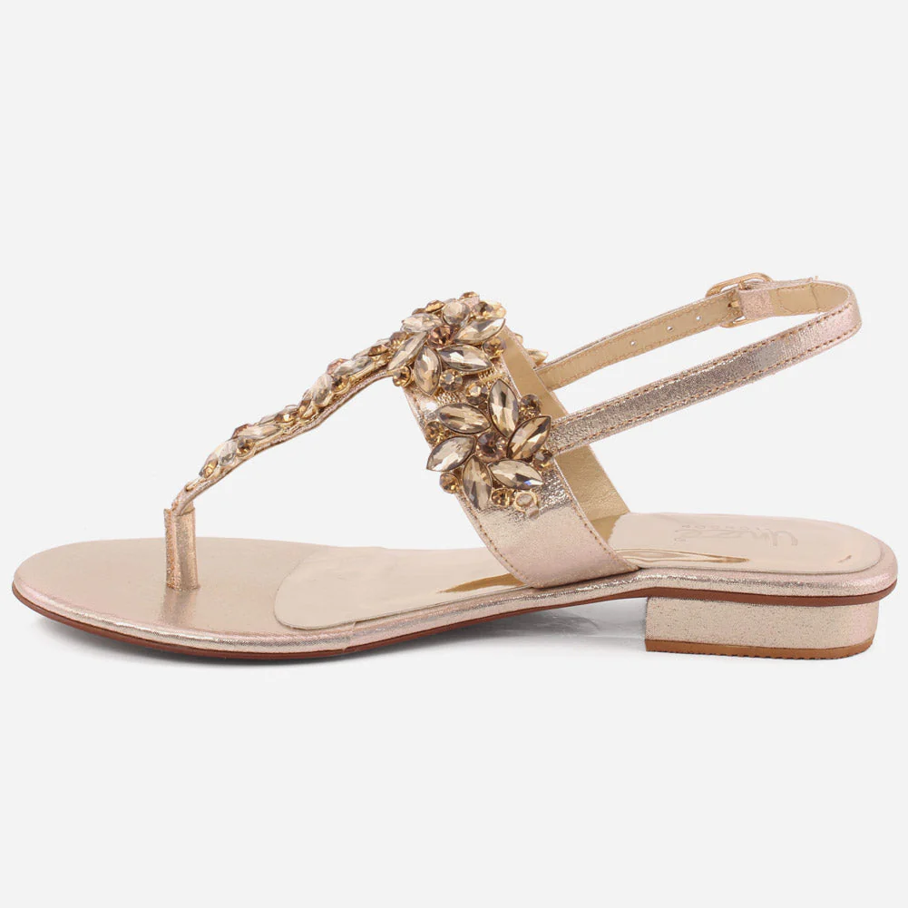 Women" LUNAR" Crystal Diamantes Ankle Strap Sandals - Image 3
