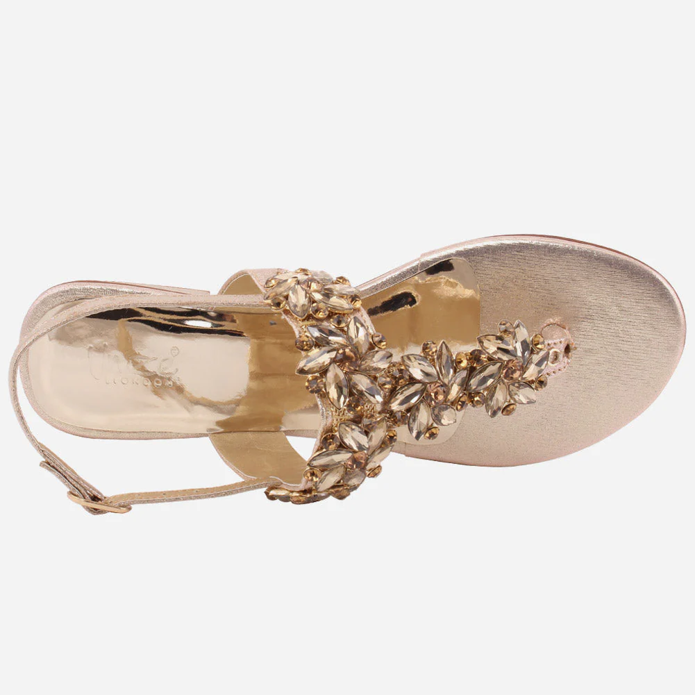 Women" LUNAR" Crystal Diamantes Ankle Strap Sandals - Image 4