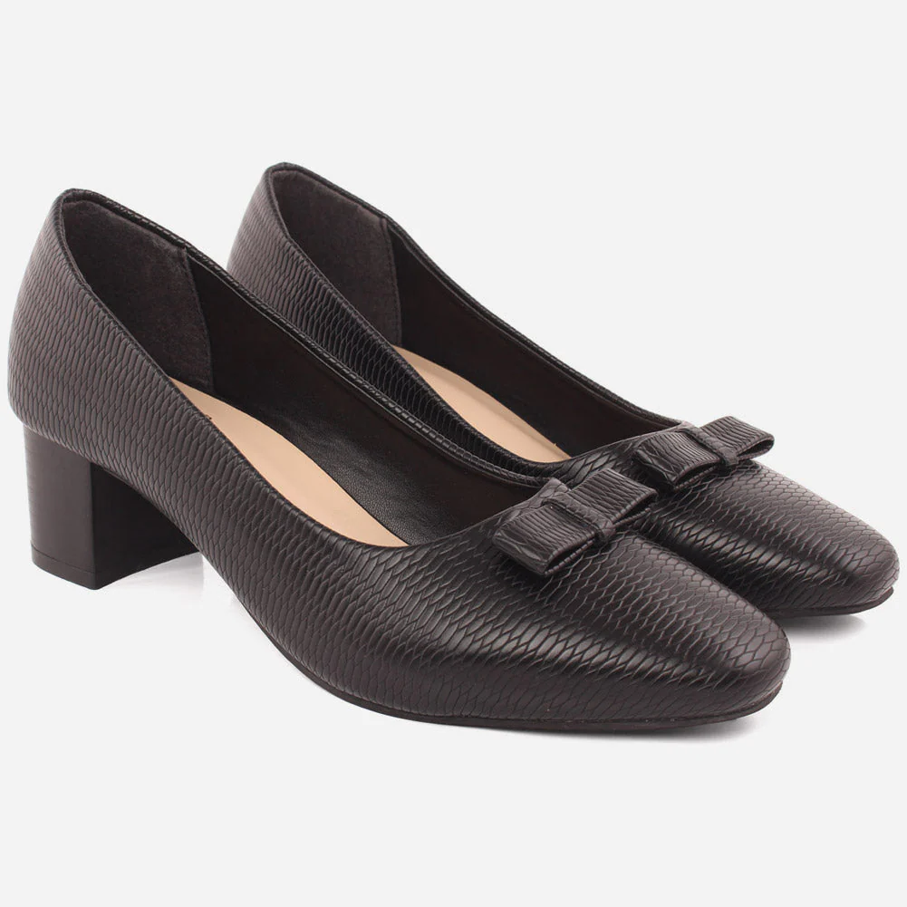 Women "Maureen" Block Heel Court Shoes - Image 2