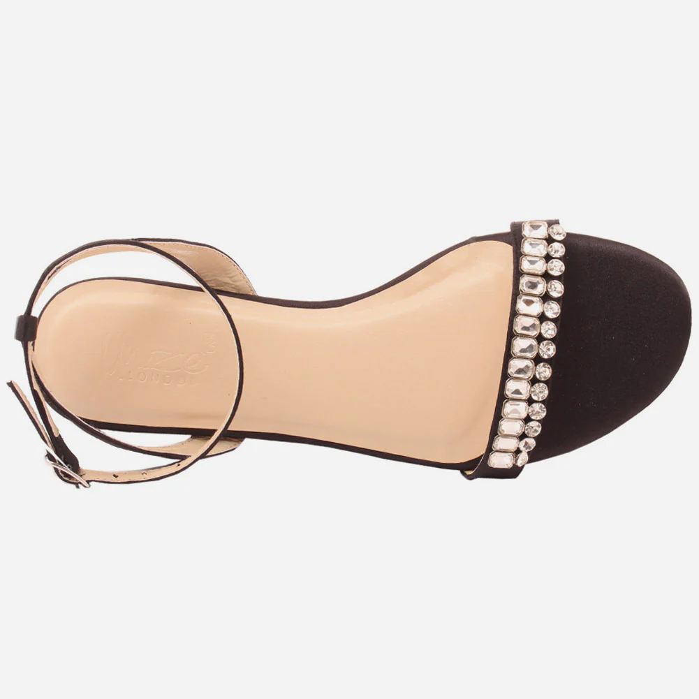 Women "MAY" Gold-Toned Studs Ankle Strap Sandals - Image 4