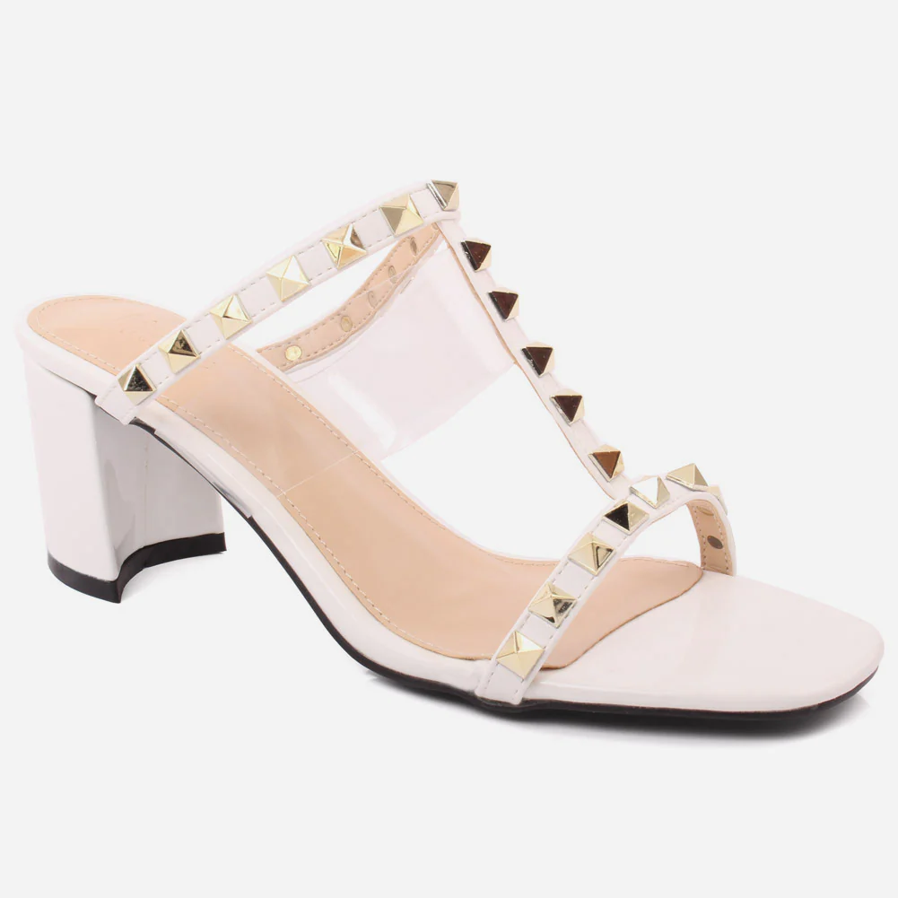 Women "MERYL" Block Heel Slip On Sandals
