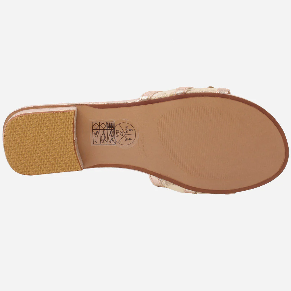 Women "MOLLY" Net Detailing Low Heel Casual Slippers - Image 5